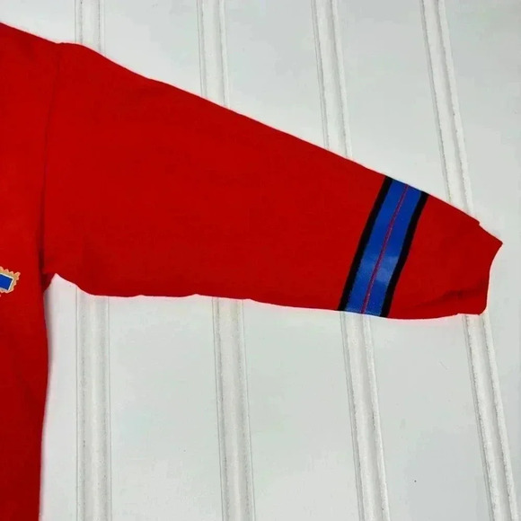 Vintage Academia Red Sport Team Senior Champ Cardigan Sweater Tickle Me athletic - Picture 7 of 11